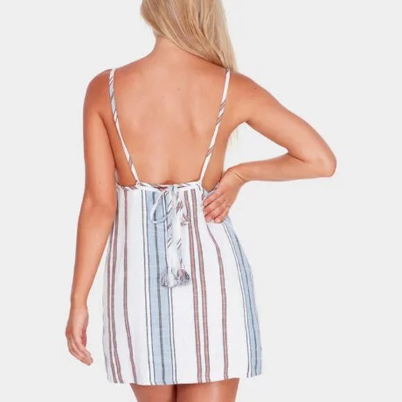 TIGERLILY San Marcos Cotton Stripe Mini Apron Dress RRP$110 - Picture 10 of 16